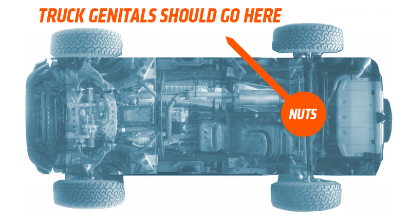 Illustration for article titled Where Should Truck Nuts Be, Really?